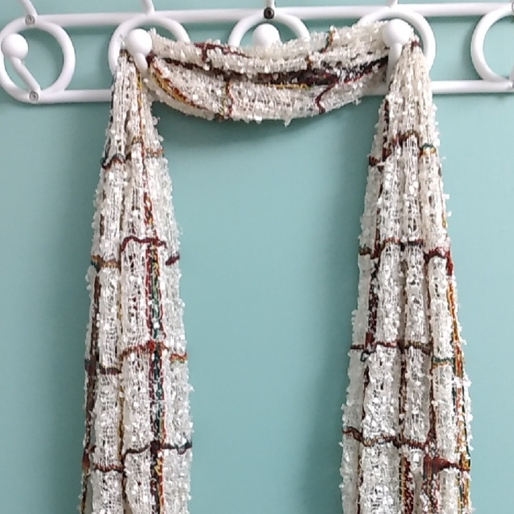Cream and Brown Scarf - Picture 4 of 6